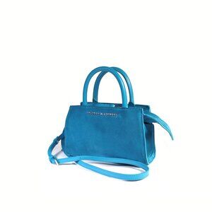 Brandon Blackwood Turquoise Blue Suede Arlen Bag